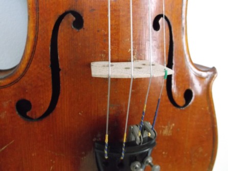 Delipped ¾ violin top off repairs 35