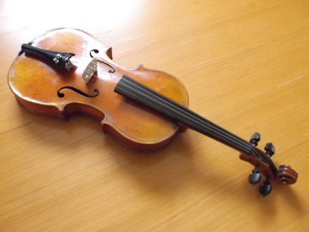 Delipped ¾ violin top off repairs 40