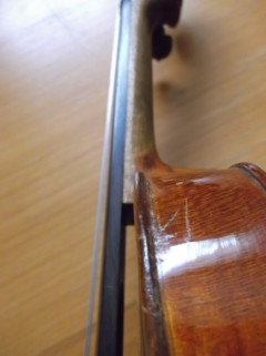Delipped ¾ violin top off repairs 45